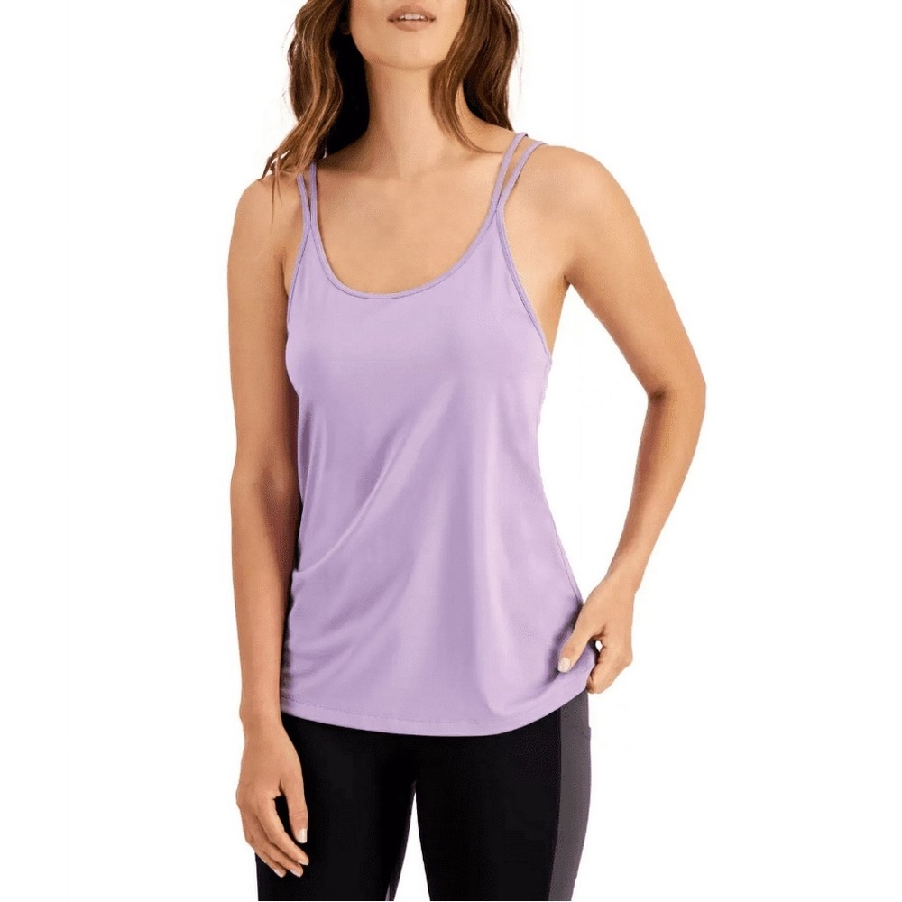 ID-Ideology Solid Strappy-Back Techy Knit Tank, Rhapsody, Size XX-Large NWT - Picture 8 of 8